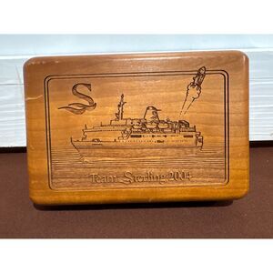 (2) Decks Paulson Playing Cards In "Team Sterling 2004" Wooden Case